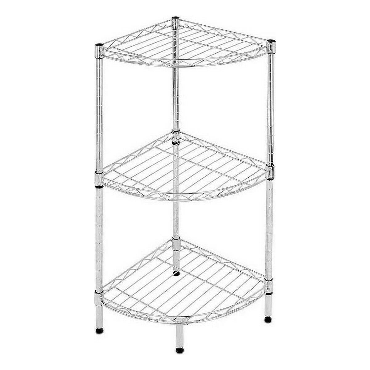 Corner Shelves Confortime 3 levels Chromed (35 x 35 x 70 cm)-0